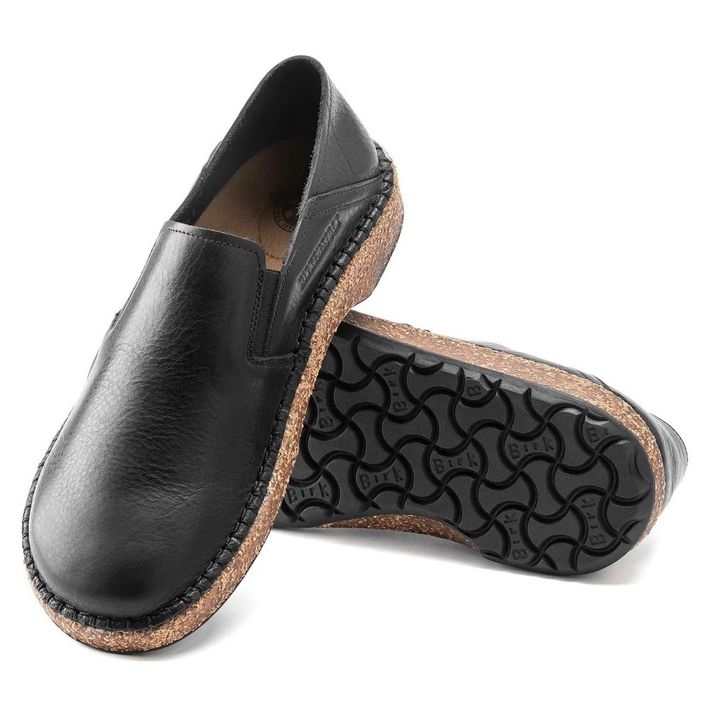 Birkenstock Callan Black Leather Convertible Slip On Loafers Men-9 Women-11 NEW